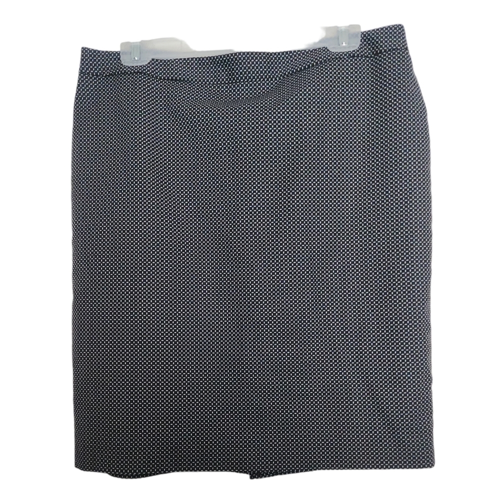 LIZ Claiborne Career Black White geometric print A Line skirt SZ 12